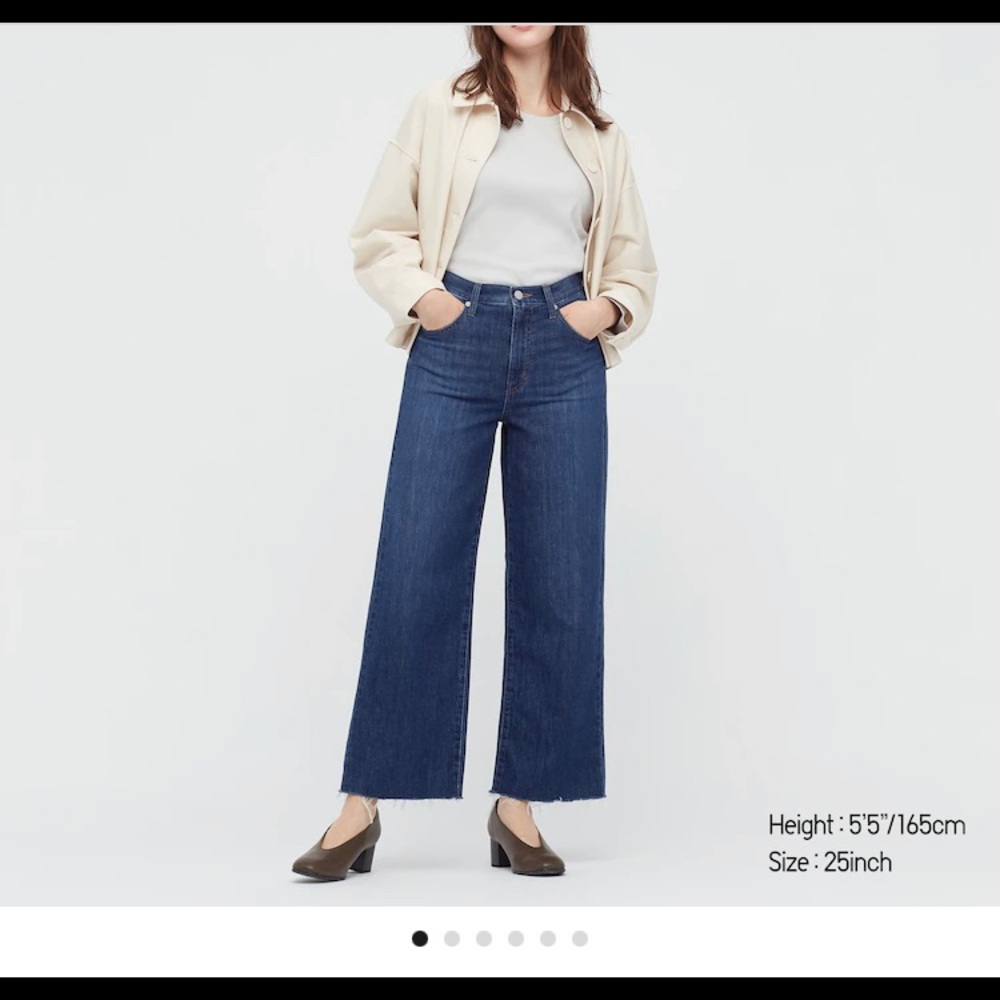Uniqlo Wide Leg Cropped Jeans